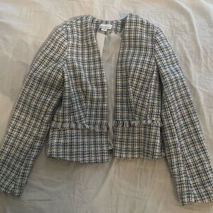 Women's Black and White Tweed Jacket